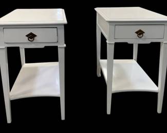 149 - Pair Alden Parkes Barclay 1 Drawer End Tables (Description): 26 x 16.5 x 26.5
