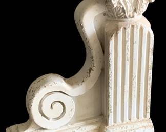 940 - Plaster Column Decor 10 x 5 x 12