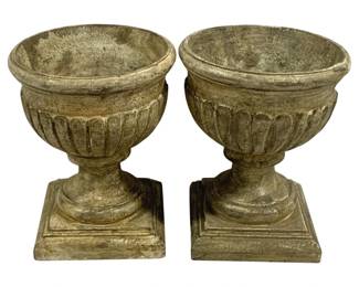 6159 - Pair Decorative Urns 8.5 x 7