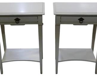 136 - Pair Alden Home 1 Drawer End Tables