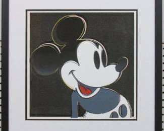 9010 - Mickey Mouse Giclee by Andy Warhol (Description): 21.5 X 21.5