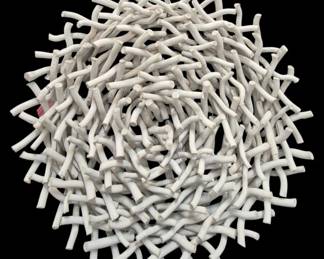 489 - Natural Twig Wall Art Sculpture 23.5" (Description): by Three Hands