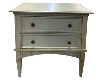 161 - Alden Parkes Elliott 2 Drawer Chest Spa Blue (Description): 31.5 x 33.5 x 22
