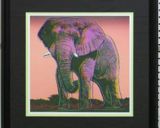 9041 - Elephant Giclee by Andy Warhol (Description): 22.5 X 22.5