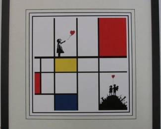 9011 - Piet Collab Giclee by Banksy (Description): 21.5 X 21.5