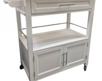 2006 - Powell Granite Top Kitchen Cart (Description): 36 x 34 x 18 1 drawer, 2 doors