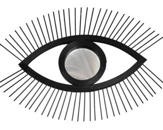 454 - Three Hands Black Eyeball Wall Mirror (Description): 35 x 25