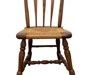 250 - Vintage Rush Seat Chair 33 x 16 x 16