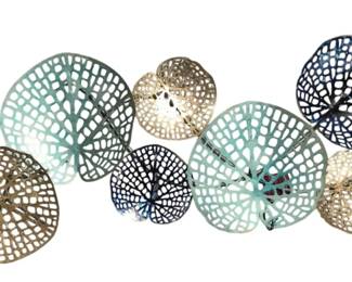 472 - Metal Wall Sculpture by Three Hands (Description): 15 X 33
