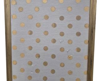 434 - Framed Padded Fabric Pin Board 28 x 22