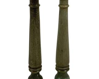 6148 - Pair Wood Candle Prickets 12"