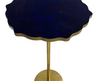 1643 - Chelsea House Lapis Side Table (Description): 24 x 14