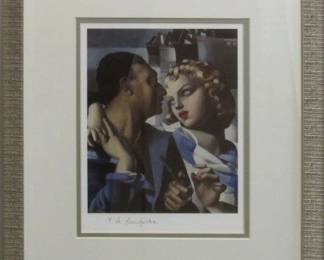 9082 - The Departure Print by Tamara De Lempicka (Description): 14 X 18