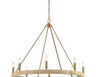 195 - Elk Home Abaca 6-Light Chandelier 32x36x36
