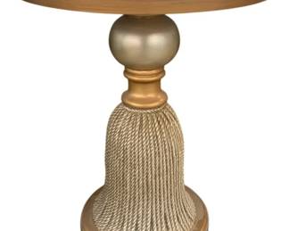 230 - Chelsea House Tassel Side Table (Description): 25 x 22, crack in marble