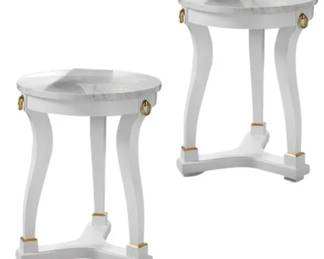 3381 - Modern History Covington Drinks Table (Description): Retail $2440 21 x 15.5 x 15.5