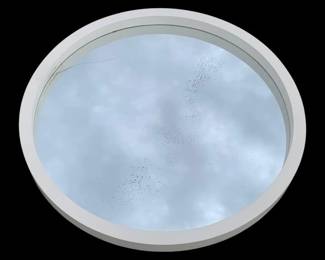 907 - Round White Mirror 32"