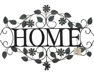 469 - Metal Home Wall Decor by Three Hands (Description): 18 x 36