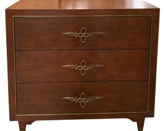 163 - Alden Parkes Allegra Walnut 3 Drawer Chest (Description): 32 x 32 x 20