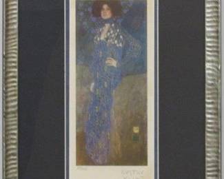 9026 - Emilie Floge print by Klimt (Description): 12 X 17.5