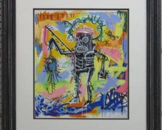 9046 - Untitled Giclee by Basquait (Description): 23.5 X 25.5