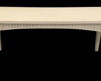 202 - Alden Home Elliott Cocktail Table (Description): cream, 19 x 48 x 27, chips on edges