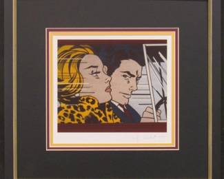 9031 - The Drive print by Roy Lichtenstein (Description): 16 X 15.5