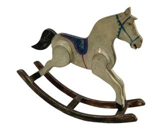 6151 - Wooden Rocking Horse Decor 18 x 15 x 4