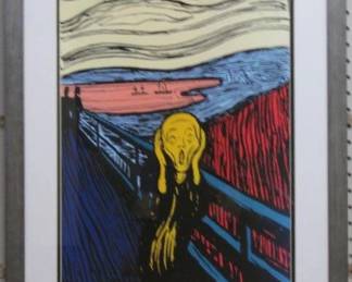 9001 - The Scream Giclee by Andy Warhol (Description): 21 X 26