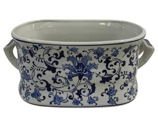 6342 - Blue/White Tub - 18.5 x 13 x 8.5