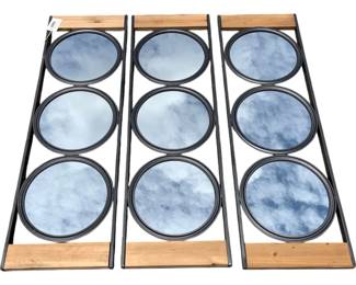 970 - 3 Mirrored Wall Decor 37 x 12