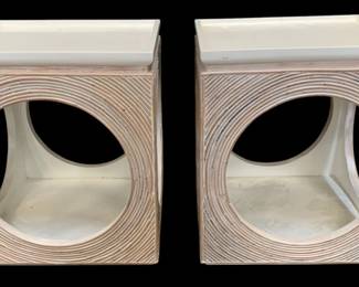 272 - Pair Wildwood Accent End Tables (Description): 20 x 18 x 18, shows slight cracks