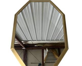 3005 - Chelsea House Gold Octagonal Wall Mirror (Description): 53 x 38