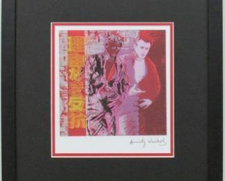 9034 - James Dean Giclee by Andy Warhol (Description): 16 X 16.5