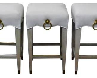 115 - 3 Modern History Ashe Counter Stools (Description): Retail $1800 each, 25 x 16 x 16