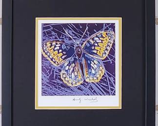 9035 - Butterfly Print by Andy Warhol (Description): 16 X 16.5