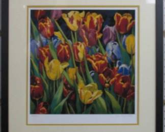 9090 - Tulips Limited Edition 58/500 by Van Gogh Limited (Description): 21.5 X 23