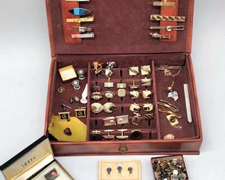lot of mens cufflinks,tie pins,tie tacks