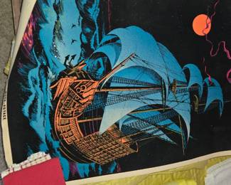 2 vintage blacklight poster