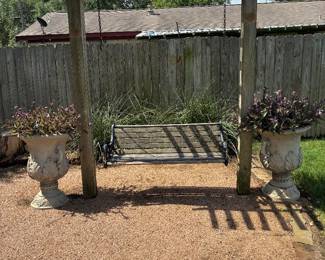 Swing and planters