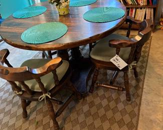 oak table 5 chairs