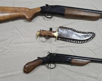 Prop guns and knife