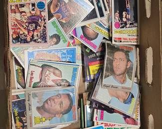 Vintage baseball and Basketball cards