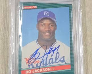 1986 Donruss Bo Jackson signed, rookie card