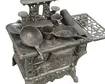 Vintage Miniature Cast Iron Stove