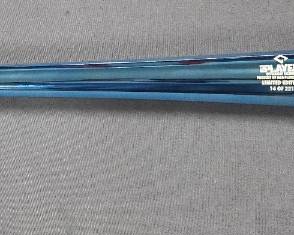 2021 Salvador Perez signed, chrome bat COA #14 of 221