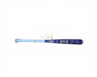 World Series Salvador Perez signed, two-tone bat