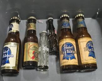 Vintage Mini Pabst bottles