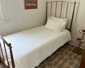 twin brass bed, crate and barrel