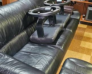 vintage leather couch